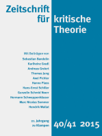 Zeitschrift für kritische Theorie / Zeitschrift für kritische Theorie, Heft 40/41: 21. Jahrgang (2015)