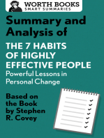 Summary and Analysis of 7 Habits of Highly Effective People: Powerful Lessons in Personal Change: Based on the Book by Steven R. Covey