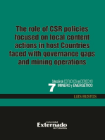 The role of the CSR policies focused on local content actions in host countries faced with governance gaps and mining operations