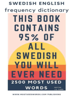 Swedish English Frequency Dictionary - Essential Vocabulary - 2500 Most Used Words: Swedish