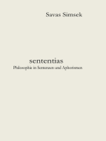 Sententias: Philosophie in Sentenzen und Aphorismen