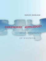 Common Knowledge?: An Ethnography of Wikipedia
