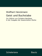 Geist und Buchstabe: Zur Edition von Schelers Nachlass in der Ausgabe der Gesammelten Werke