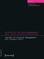 Zeitschrift für Kulturmanagement: Kunst, Politik, Wirtschaft und Gesellschaft: Jg. 3, Heft 1: Evaluation im Kulturbereich