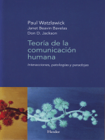 Teoría de la comunicación humana: Interacciones, patologías y paradojas