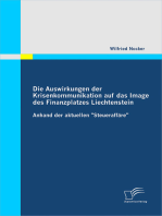 Die Auswirkungen der Krisenkommunikation auf das Image des Finanzplatzes Liechtenstein