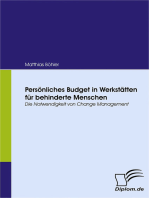 Persönliches Budget in Werkstätten für behinderte Menschen: Die Notwendigkeit von Change Management