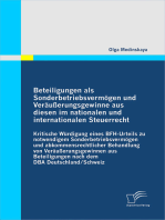 Beteiligungen als Sonderbetriebsvermögen und Veräußerungsgewinne aus diesen im nationalen und internationalen Steuerrecht: Kritische Würdigung eines BFH-Urteils zu notwendigem Sonderbetriebsvermögen und abkommensrechtlicher Behandlung von Veräußerungsgewinnen aus Beteiligungen nach dem DBA Deutschland/Schweiz