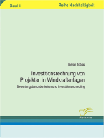 Investitionsrechnung von Projekten in Windkraftanlagen: Bewertungsbesonderheiten und Investitionscontrolling