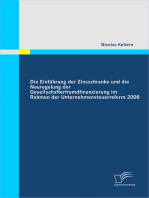 Die Einführung der Zinsschranke und die Neuregelung der Gesellschafterfremdfinanzierung im Rahmen der Unternehmensteuerreform 2008