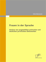 Frauen in der Sprache: Analyse von ausgewählten polnischen und deutschen juristischen Dokumenten