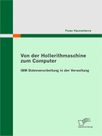 Von der Hollerithmaschine zum Computer: IBM Datenverarbeitung in der Verwaltung