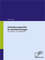 Anforderungsprofile für Künstlermanager: Konzeption und Realisation