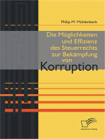 Die Möglichkeiten und Effizienz des Steuerrechts zur Bekämpfung von Korruption