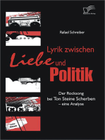 Lyrik zwischen Liebe und Politik: Der Rocksong bei Ton Steine Scherben – eine Analyse