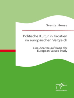 Politische Kultur in Kroatien im europäischen Vergleich: Eine Analyse auf Basis der European Values Study