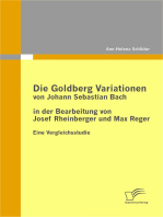 Die Goldberg Variationen von Johann Sebastian Bach in der Bearbeitung von Josef Rheinberger und Max Reger: Eine Vergleichsstudie