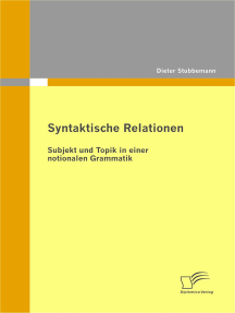 Syntaktische Relationen: Subjekt und Topik in einer notionalen Grammatik