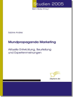 Mundpropaganda Marketing: Aktuelle Entwicklung, Beurteilung und Expertenmeinungen