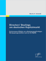 Directors’ Dealings am deutschen Kapitalmarkt: Performance-Effekte von offenlegungspflichtigen Wertpapiergeschäften nach § 15a WpHG