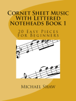 Cornet Sheet Music With Lettered Noteheads Book 1