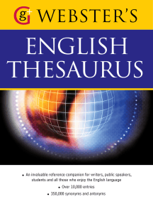 Webster S American English Thesaurus By Betty Kirkpatrick Ebook Scribd