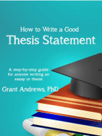 Thesis Statement: How to Write a Good Thesis Statement