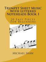 Trumpet Sheet Music With Lettered Noteheads Book 1