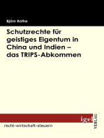 Schutzrechte für geistiges Eigentum in China und Indien - das TRIPS-Abkommen