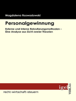 Personalgewinnung: Externe und interne Rekrutierungsmethoden - Eine Analyse aus Sicht zweier Theorien