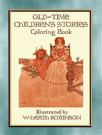 OLD-TIME CHILDREN'S STORIES Activity Colouring Book: 43 outline images from folklore for children to colour in