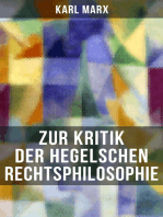 Karl Marx: Zur Kritik der Hegelschen Rechtsphilosophie: Kritik der Religion (Opium des Volkes) und die Kritik der Politik (Das Handeln der Klasse des Proletariats)