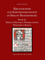 Bibliographie zur Kirchengeschichte in Berlin-Brandenburg: Berlin, Preußen, Niederlausitz, Personen, Orgeln