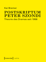 Postskriptum Peter Szondi: Theorie des Dramas seit 1956