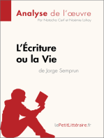 L'Écriture ou la Vie de Jorge Semprun (Analyse de l'oeuvre): Analyse complète et résumé détaillé de l'oeuvre