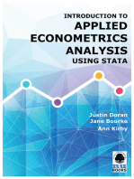 Introduction to Applied Econometrics Analysis Using Stata