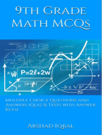 9th Grade Math MCQs: Multiple Choice Questions and Answers (Quiz &Tests with Answer Keys)