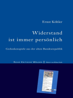 Widerstand ist immer persönlich: Gedankenspiele aus der alten Bundesrepublik