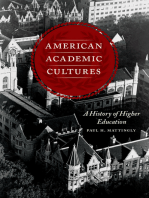 American Academic Cultures: A History of Higher Education