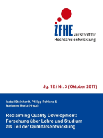 Reclaiming Quality Development:: Forschung über Lehre und Studium als Teil der Qualitätsentwicklung