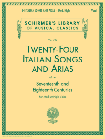 24 Italian Songs & Arias of the 17th & 18th Centuries: Schirmer Library of Classics Volume 1722 Medium High Voice Book Only