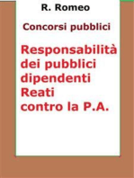 Le responsabilità dei pubblici dipendenti. Reati contro la P.A.