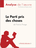 Le Parti pris des choses de Francis Ponge (Analyse de l'œuvre): Analyse complète et résumé détaillé de l'oeuvre