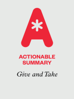 Actionable Summary of Give and Take by Adam Grant