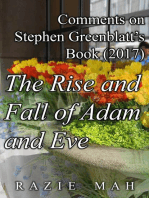 Comments on Stephen Greenblatt’s Book (2017) The Rise and Fall of Adam and Eve