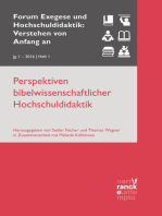 Perspektiven bibelwissenschaftlicher Hochschuldidaktik: VvAa Heft 1 / 1. Jahrgang (2016)