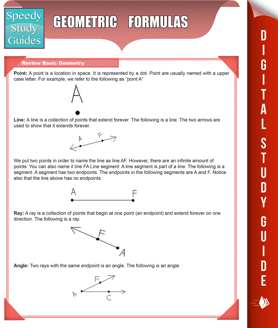 Geometric Formulas Speedy Study Guides By Speedy Publishing Ebook