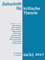 Zeitschrift für kritische Theorie / Zeitschrift für kritische Theorie, Heft 44/45: 23. Jahrgang (2017)