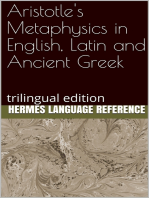 Aristotle's Metaphysics in English, Latin and Ancient Greek