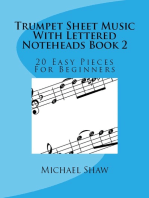 Trumpet Sheet Music With Lettered Noteheads Book 2
